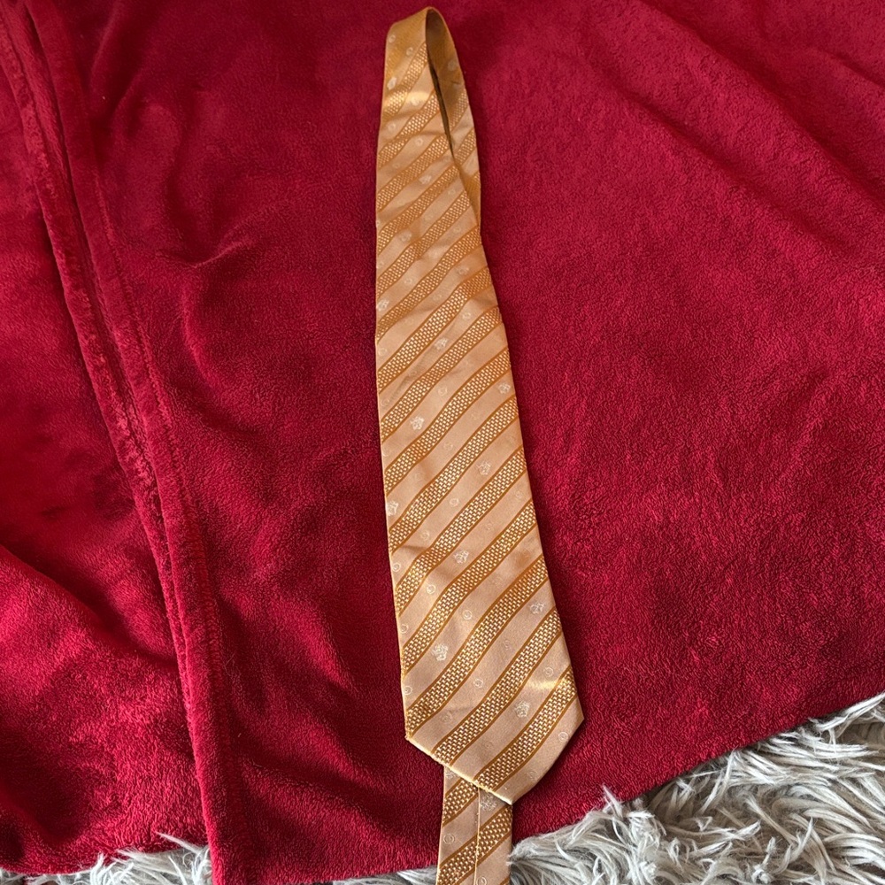 Versace Gold Patterned Men's Tie